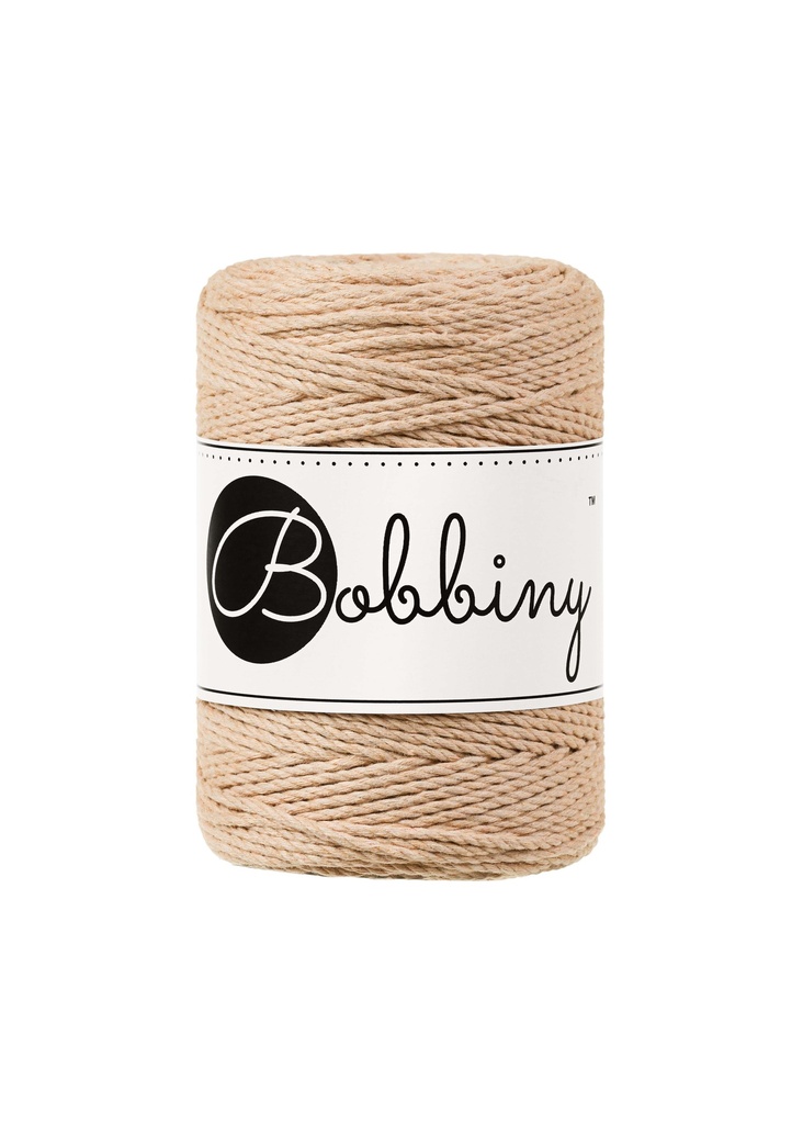 Corde Macramé Torsadé 1,5mm Bobbiny - Couleur Biscuit