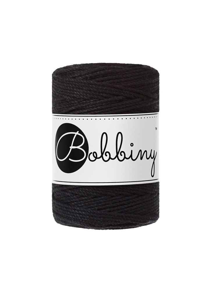 Corde Macramé Torsadé 1,5mm Bobbiny - Couleur Black