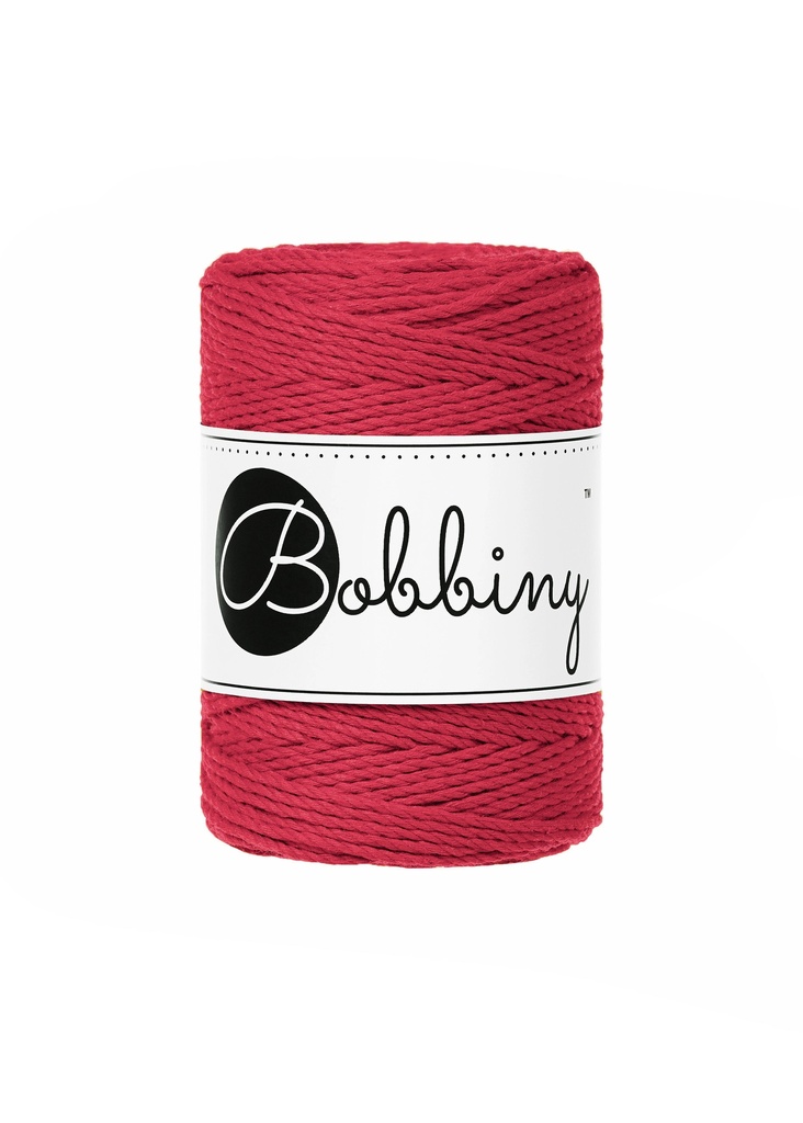 Corde Macramé Torsadé 1,5mm Bobbiny - Couleur Classic Red