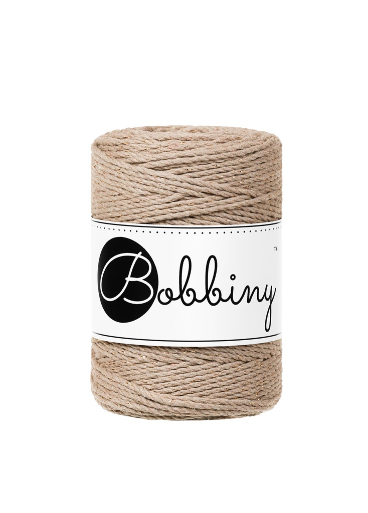 Corde Macramé Torsadé 1,5mm Bobbiny - Couleur Golden Sand