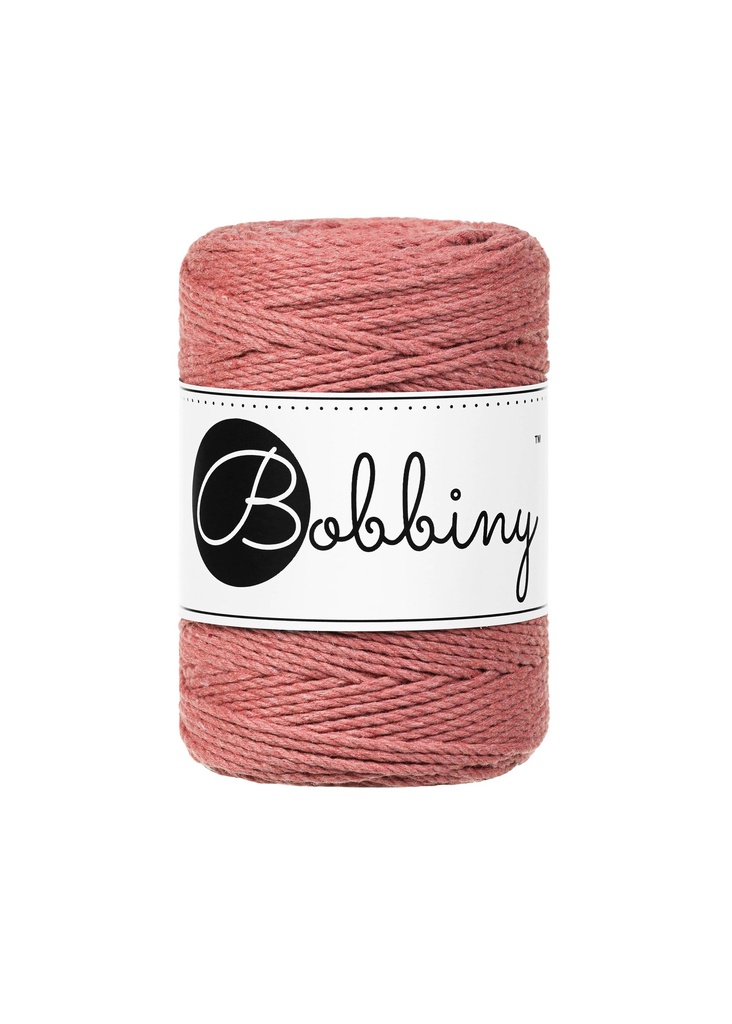 Corde Macramé Torsadé 1,5mm Bobbiny - Couleur Peony