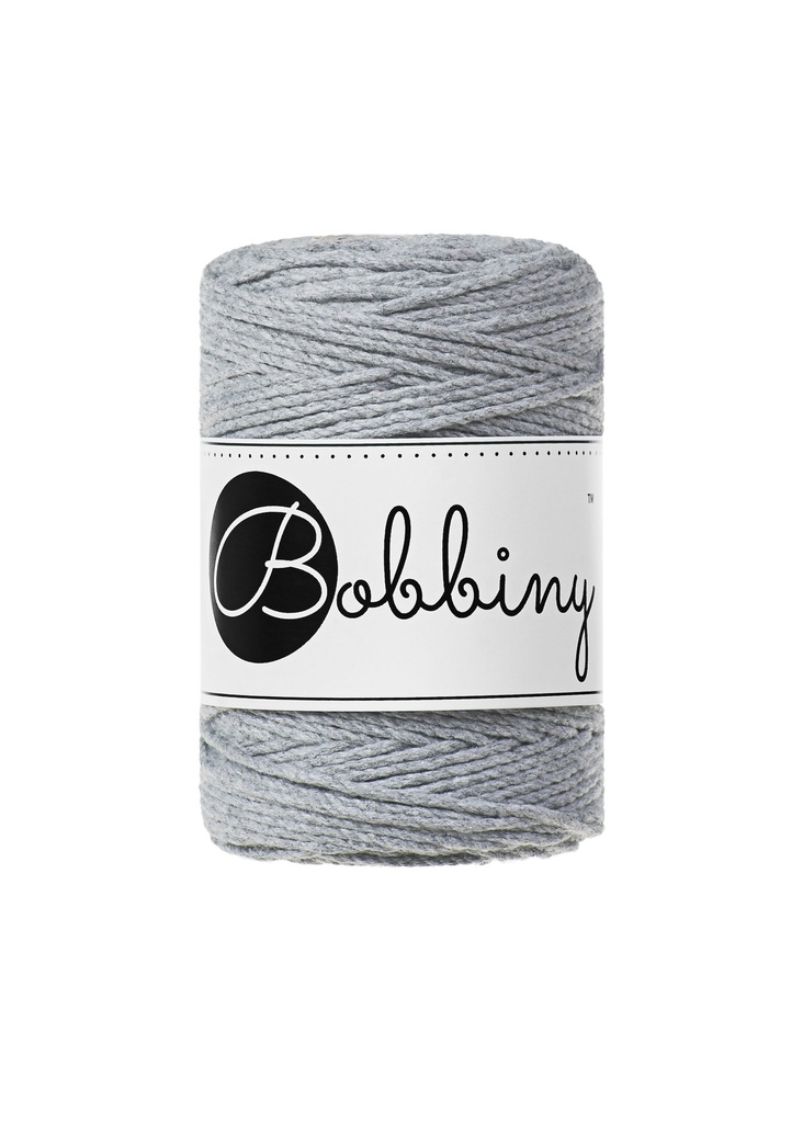 Corde Macramé Torsadé 1,5mm Bobbiny - Couleur Silver
