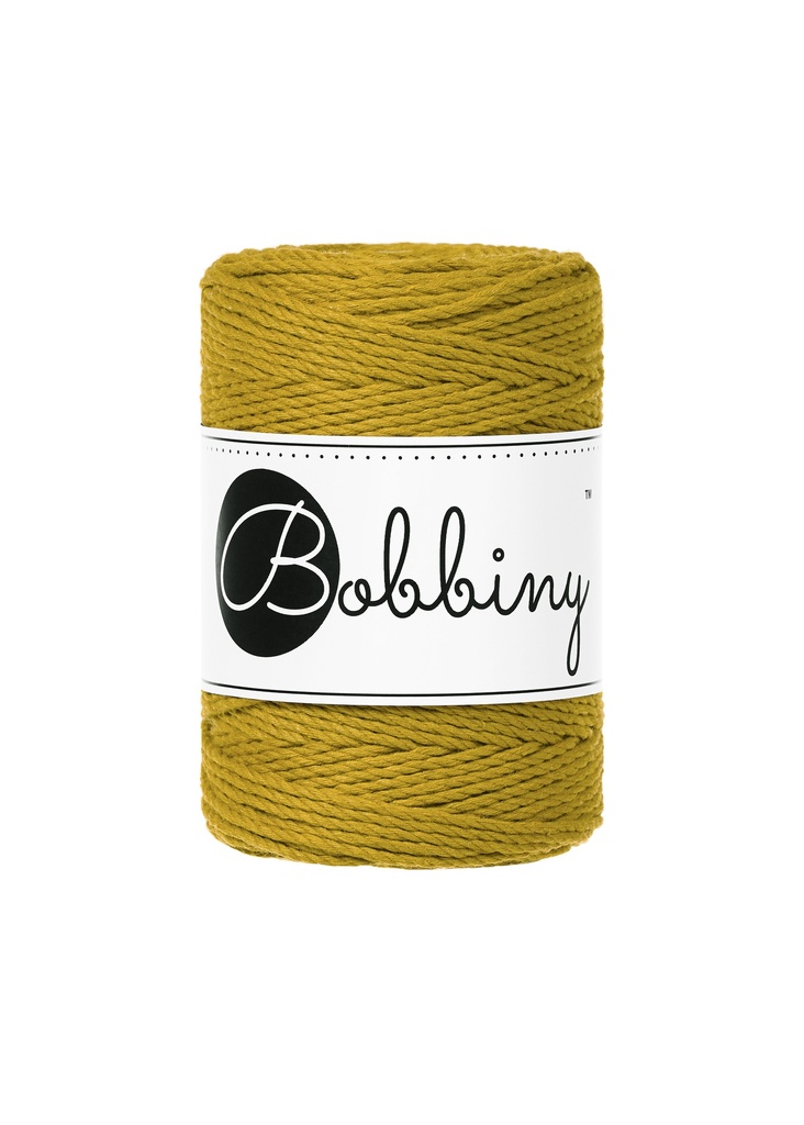 Corde Macramé Torsadé 1,5mm Bobbiny - Couleur Spicy Yellow