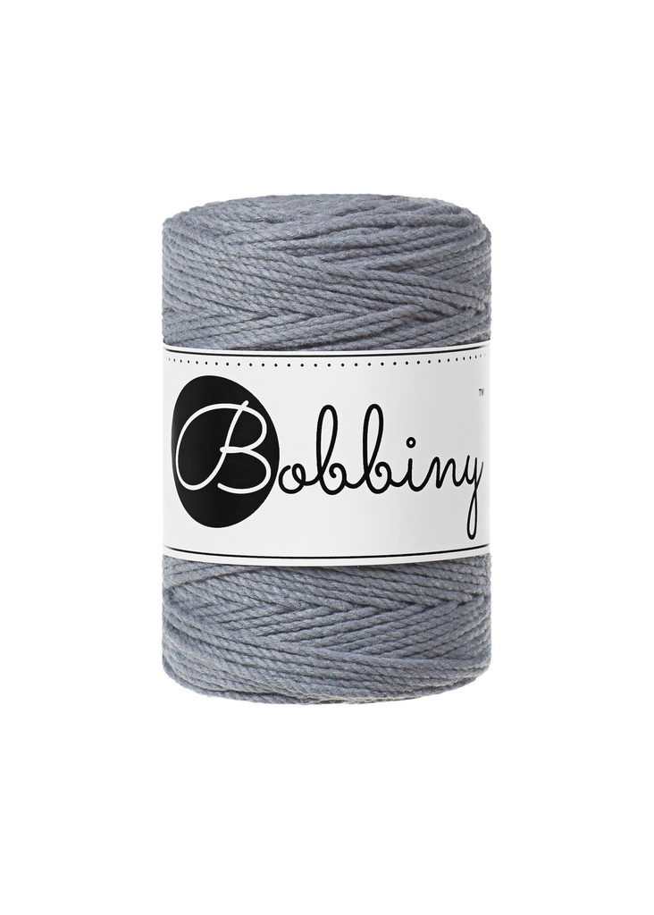 Corde Macramé Torsadé 1,5mm Bobbiny - Couleur Steel