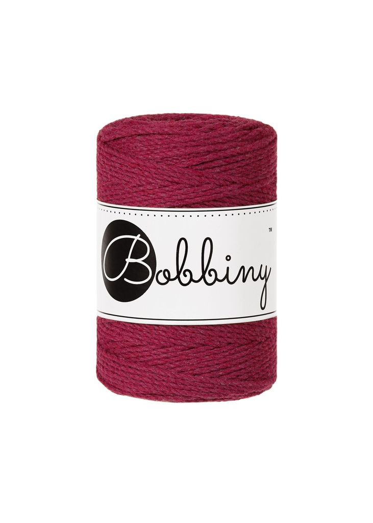 Corde Macramé Torsadé 1,5mm Bobbiny - Couleur Wine Red