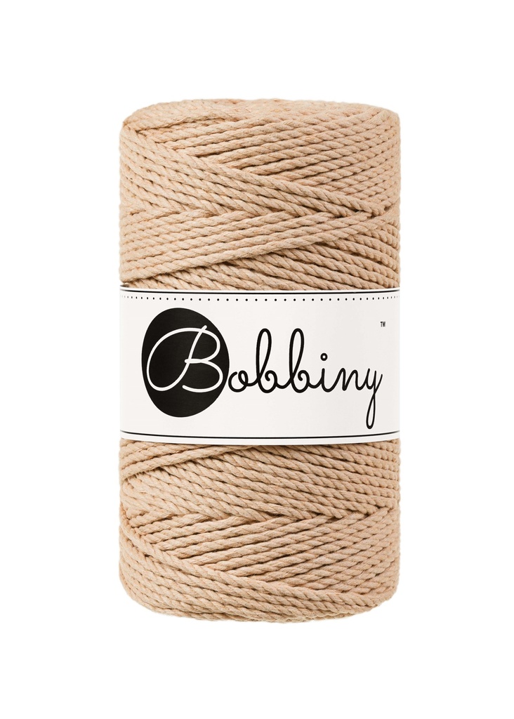 Corde Macramé Torsadé 3mm Bobbiny - Couleur Biscuit