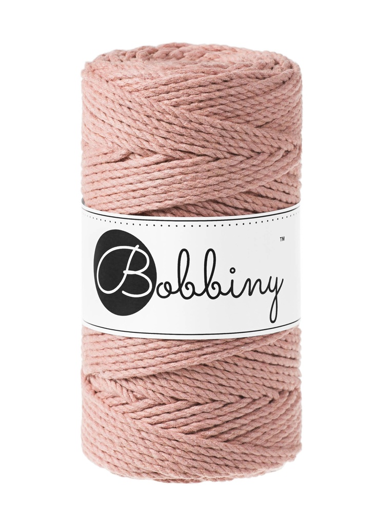 Corde Macramé Torsadé 3mm Bobbiny - Couleur Blush
