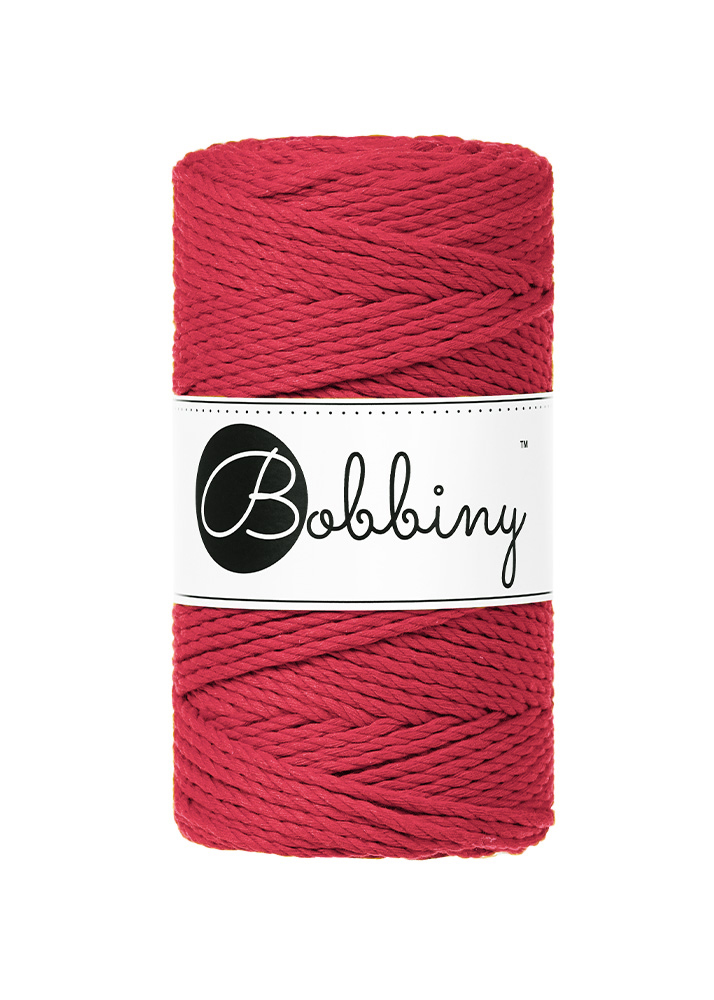 Corde Macramé Torsadé 3mm Bobbiny - Couleur Classic Red
