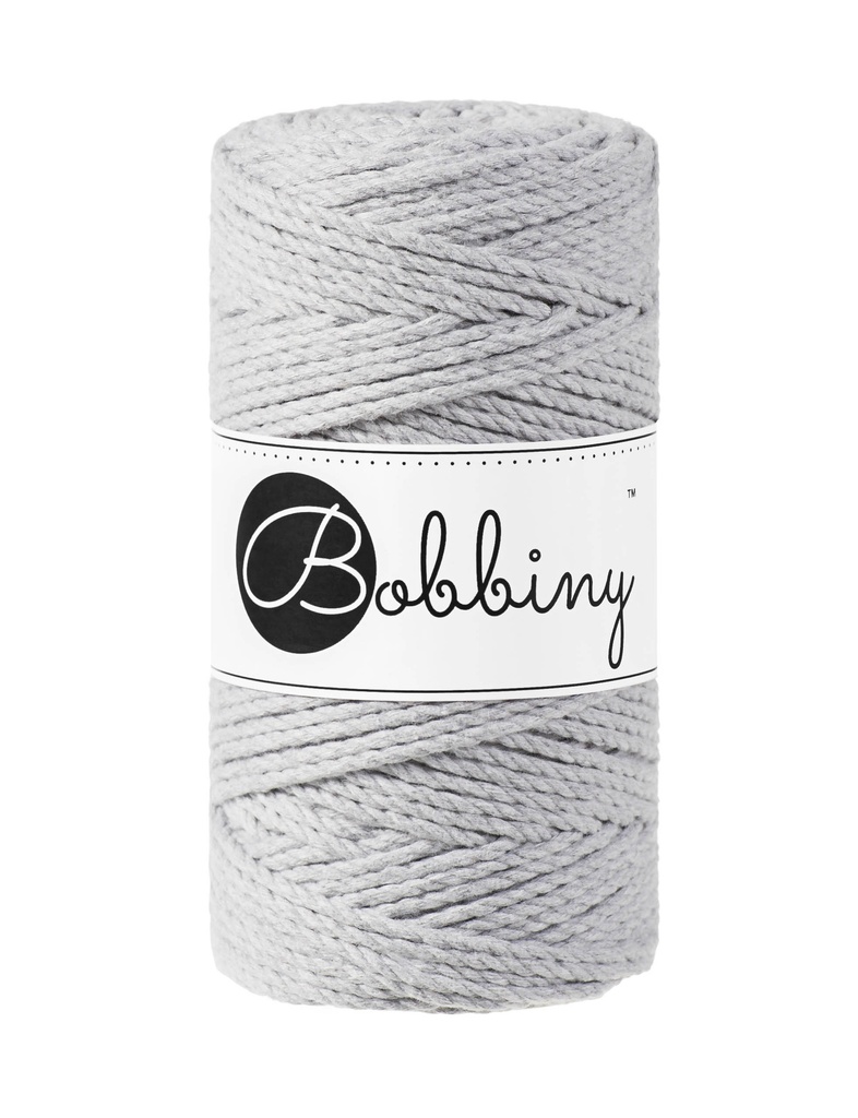Corde Macramé Torsadé 3mm Bobbiny - Couleur Light Grey