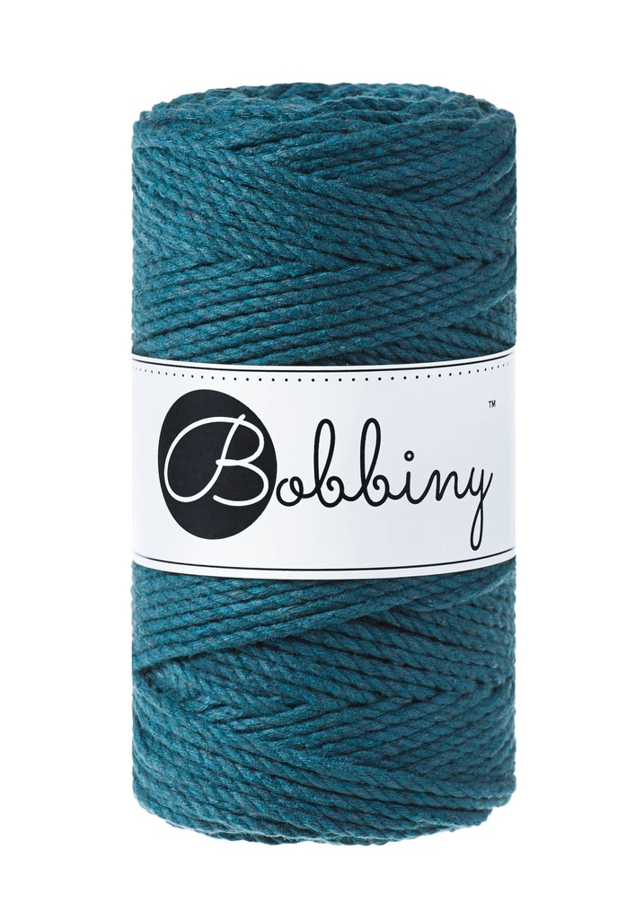 Corde Macramé Torsadé 3mm Bobbiny - Couleur Peacock Blue