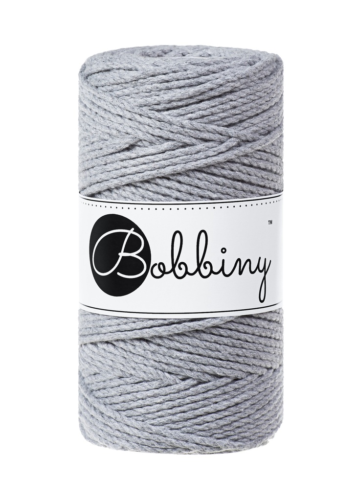 Corde Macramé Torsadé 3mm Bobbiny - Couleur Silver