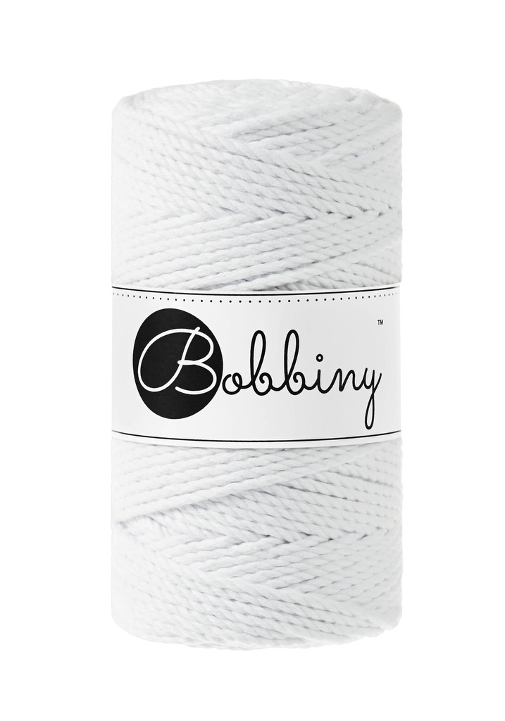 Corde Macramé Torsadé 3mm Bobbiny - Couleur White