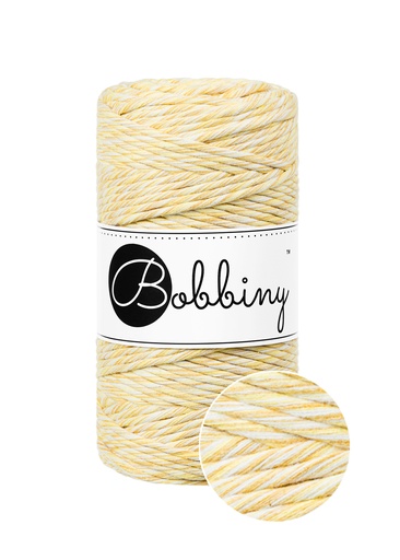 Corde Macramé Peigné 3mm Bobbiny - Couleur Banana Shake