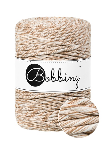Corde Macramé Peigné 5mm Bobbiny - Couleur Caramel Shake