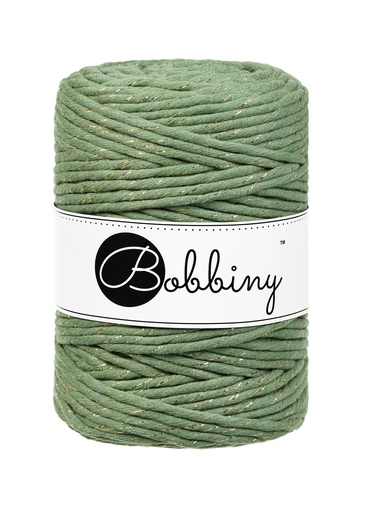 Corde Macramé Peigné 5mm Bobbiny - Couleur Golden Eucalyptus Green