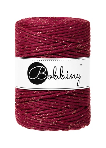 Corde Macramé Peigné 5mm Bobbiny - Couleur Golden Wine Red