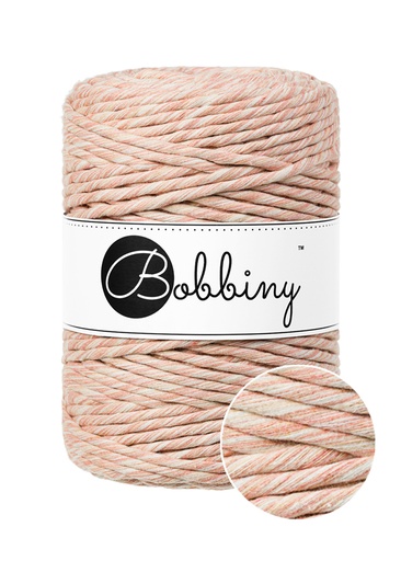Corde Macramé Peigné 5mm Bobbiny - Couleur Peach Shake