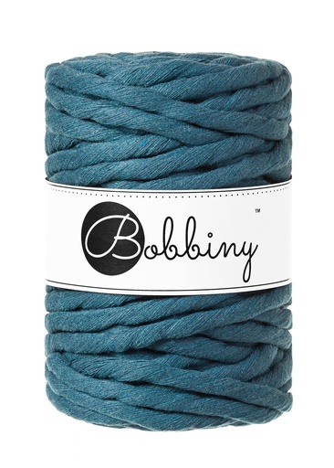Corde Macramé Peigné 9mm Bobbiny - Couleur Peacock Blue