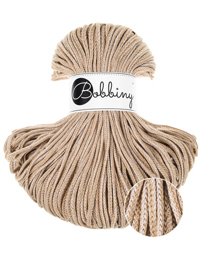 Corde Macramé Tressé 3mm Bobbiny - Couleur Caramel Shake