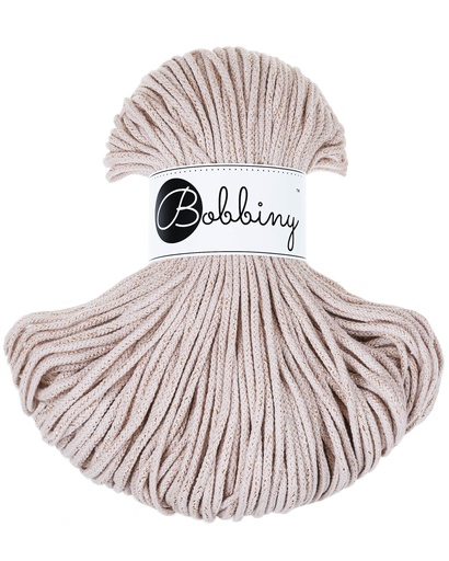 Corde Macramé Tressé 3mm Bobbiny - Couleur Golden Nude
