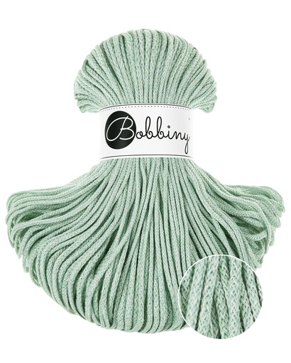 Corde Macramé Tressé 3mm Bobbiny - Couleur Mint Shake