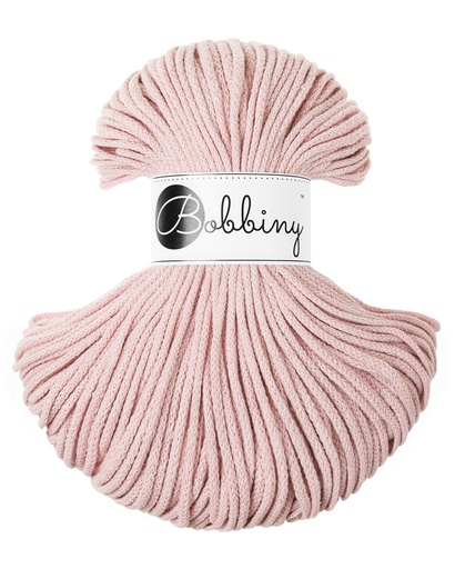 Corde Macramé Tressé 3mm Bobbiny - Couleur Pastel Pink