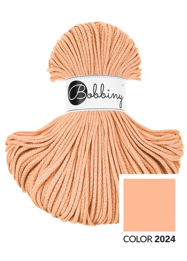 Corde Macramé Tressé 3mm Bobbiny - Couleur Peach Fuzz 2024