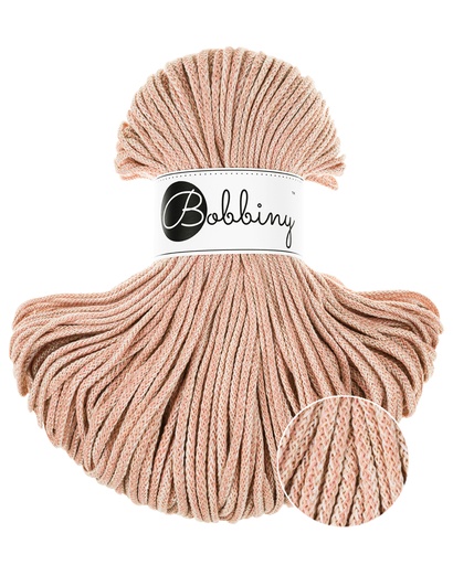 Corde Macramé Tressé 3mm Bobbiny - Couleur Peach Shake