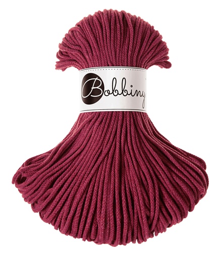 Corde Macramé Tressé 3mm Bobbiny - Couleur Wine Red