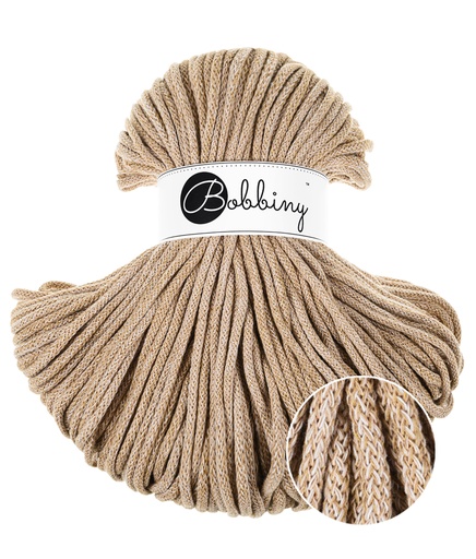 Corde Macramé Tressé 5mm Bobbiny - Couleur Caramel Shake