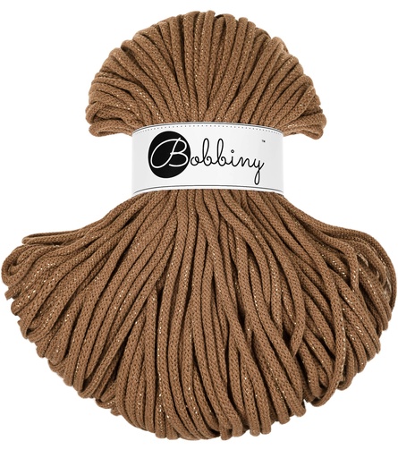 Corde Macramé Tressé 5mm Bobbiny - Couleur Golden Caramel