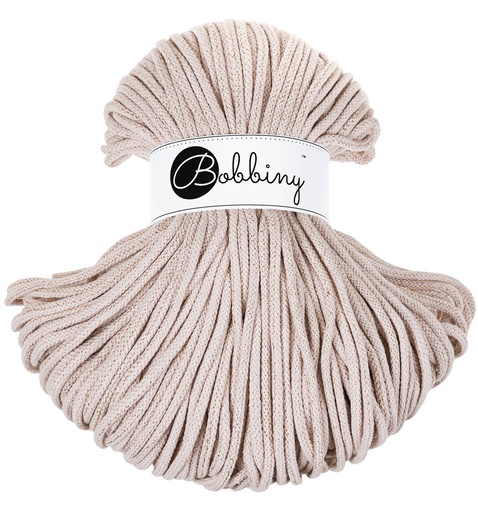 Corde Macramé Tressé 5mm Bobbiny - Couleur Golden Nude