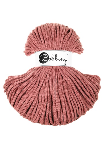 Corde Macramé Tressé 5mm Bobbiny - Couleur Peony