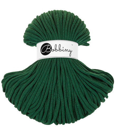 Corde Macramé Tressé 5mm Bobbiny - Couleur Pine Green