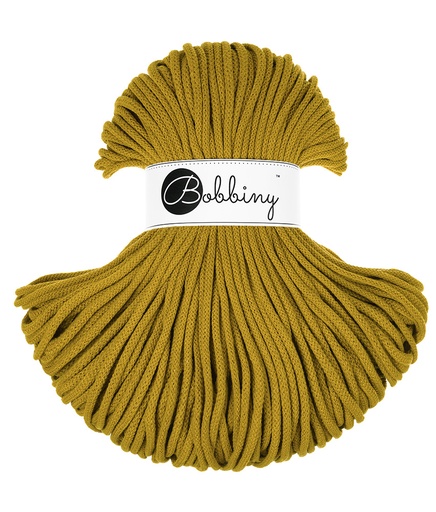 Corde Macramé Tressé 5mm Bobbiny - Couleur Spicy Yellow