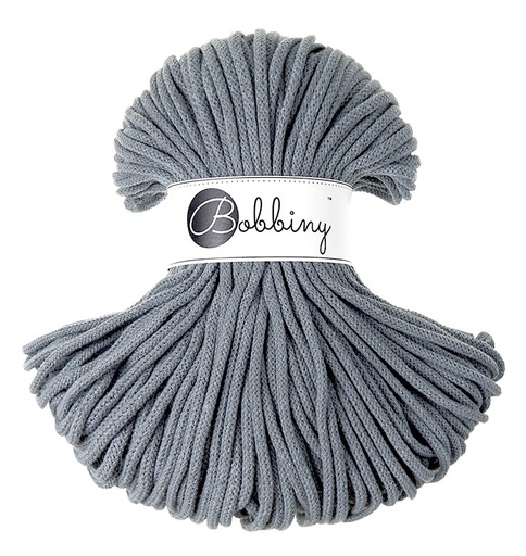 Corde Macramé Tressé 5mm Bobbiny - Couleur Steel