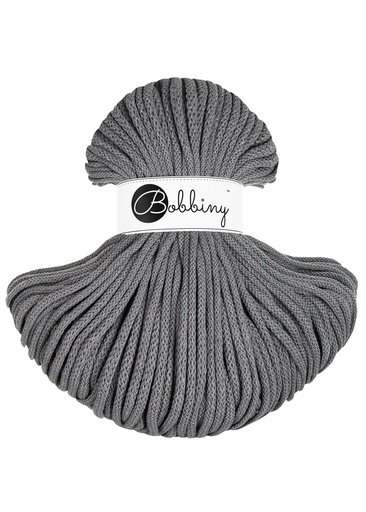Corde Macramé Tressé 5mm Bobbiny - Couleur Stone Grey