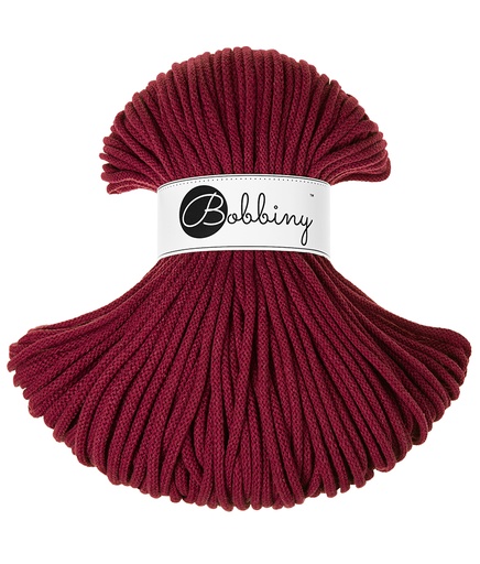 Corde Macramé Tressé 5mm Bobbiny - Couleur Wine Red