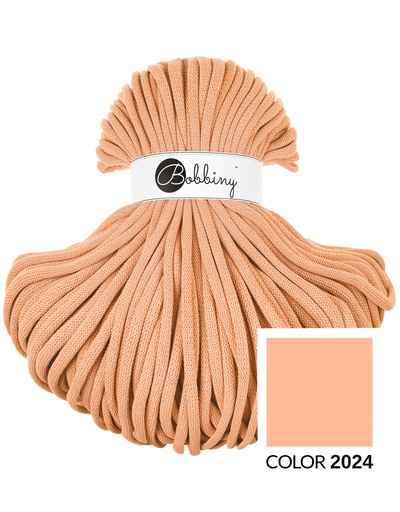 Corde Macramé Tressé 9mm Bobbiny - Couleur Peach Fuzz