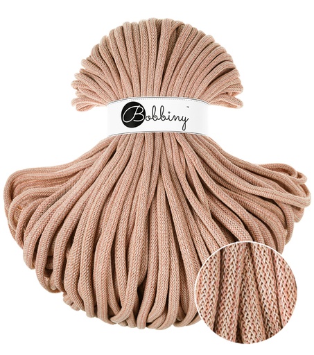 Corde Macramé Tressé 9mm Bobbiny - Couleur Peach Shake