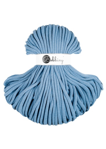 Corde Macramé Tressé 9mm Bobbiny - Couleur Perfect Blue
