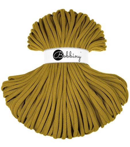 Corde Macramé Tressé 9mm Bobbiny - Couleur Spicy Yellow