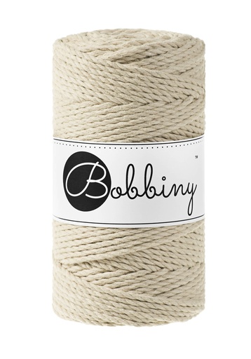 Corde Macramé Torsadé 3mm Bobbiny - Couleur Beige