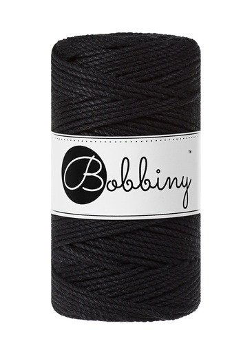Corde Macramé Torsadé 3mm Bobbiny - Couleur Black