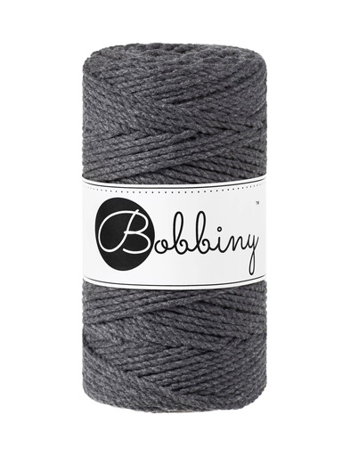 Corde Macramé Torsadé 3mm Bobbiny - Couleur Charcoal