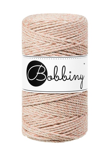 Corde Macramé Torsadé 3mm Bobbiny - Couleur Peach Shake