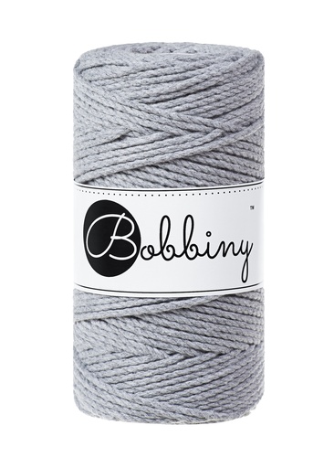 Corde Macramé Torsadé 3mm Bobbiny - Couleur Silver