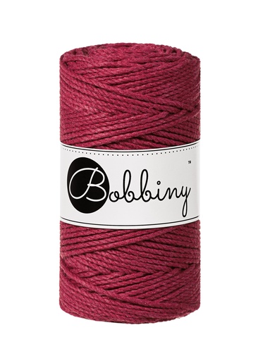 Corde Macramé Torsadé 3mm Bobbiny - Couleur Wine Red