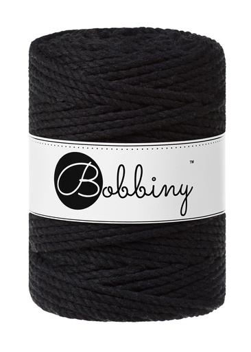 Corde Macramé Torsadé 5mm Bobbiny - Couleur Black
