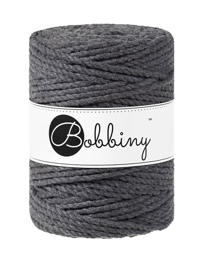 Corde Macramé Torsadé 5mm Bobbiny - Couleur Charcoal